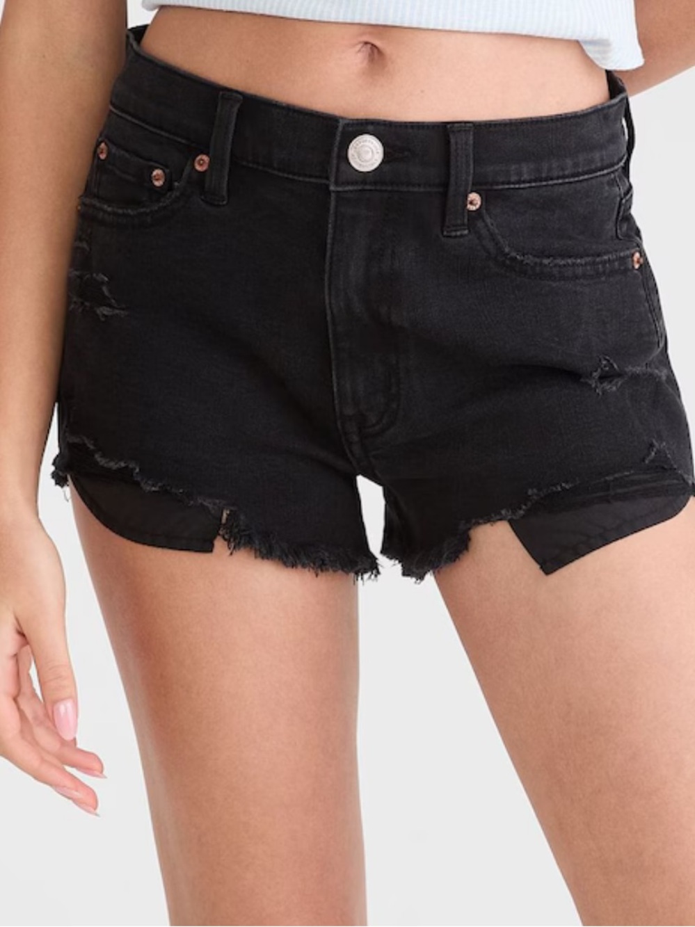 Aeropostale Denim Shorty Shorts